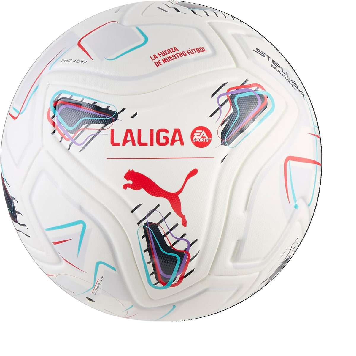 PUMA Balón de fútbol unisex Stellar Match LALiga, blanco-multicolor...