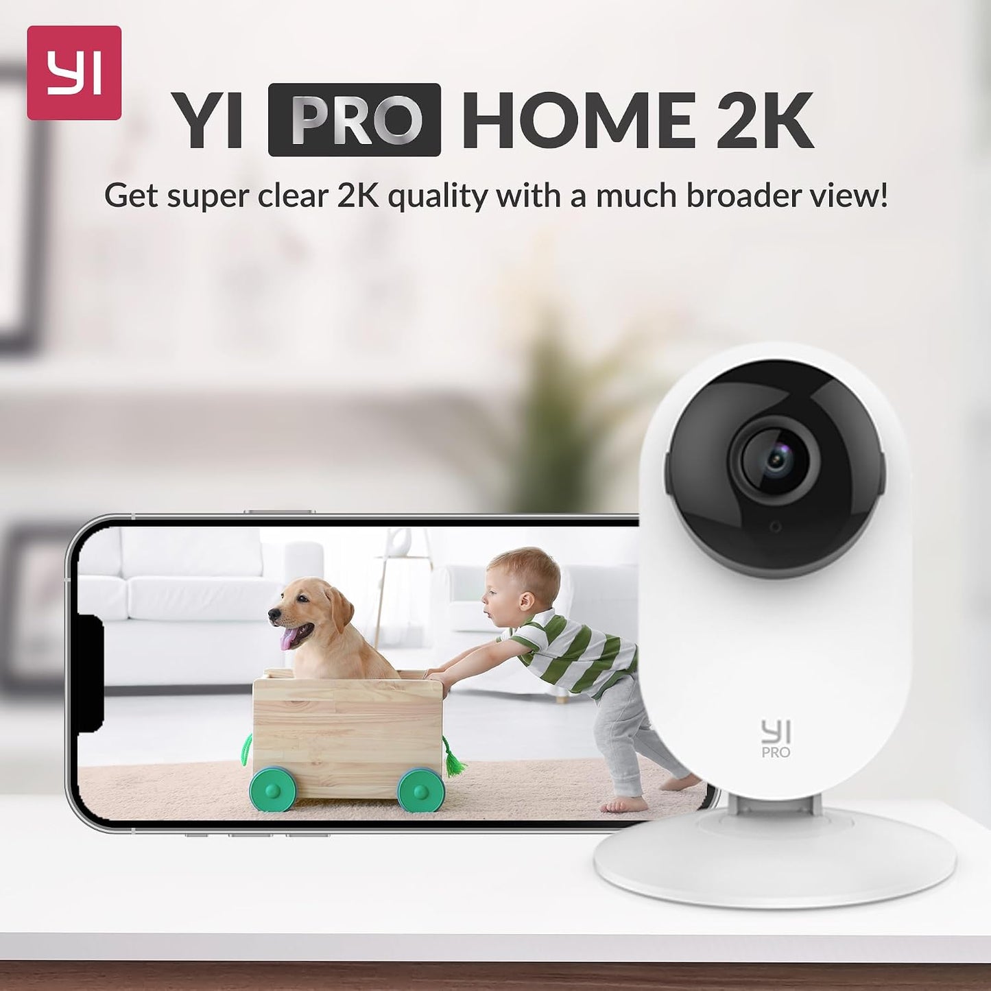YI Cámara de seguridad para el hogar PRO 2K 3pcs, WiFi de 2.4GHz co...