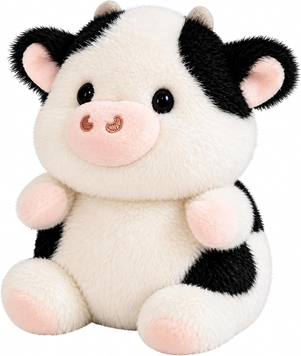 Animal de peluche de vaca, ultra suave y esponjoso para niños, 8 pu...