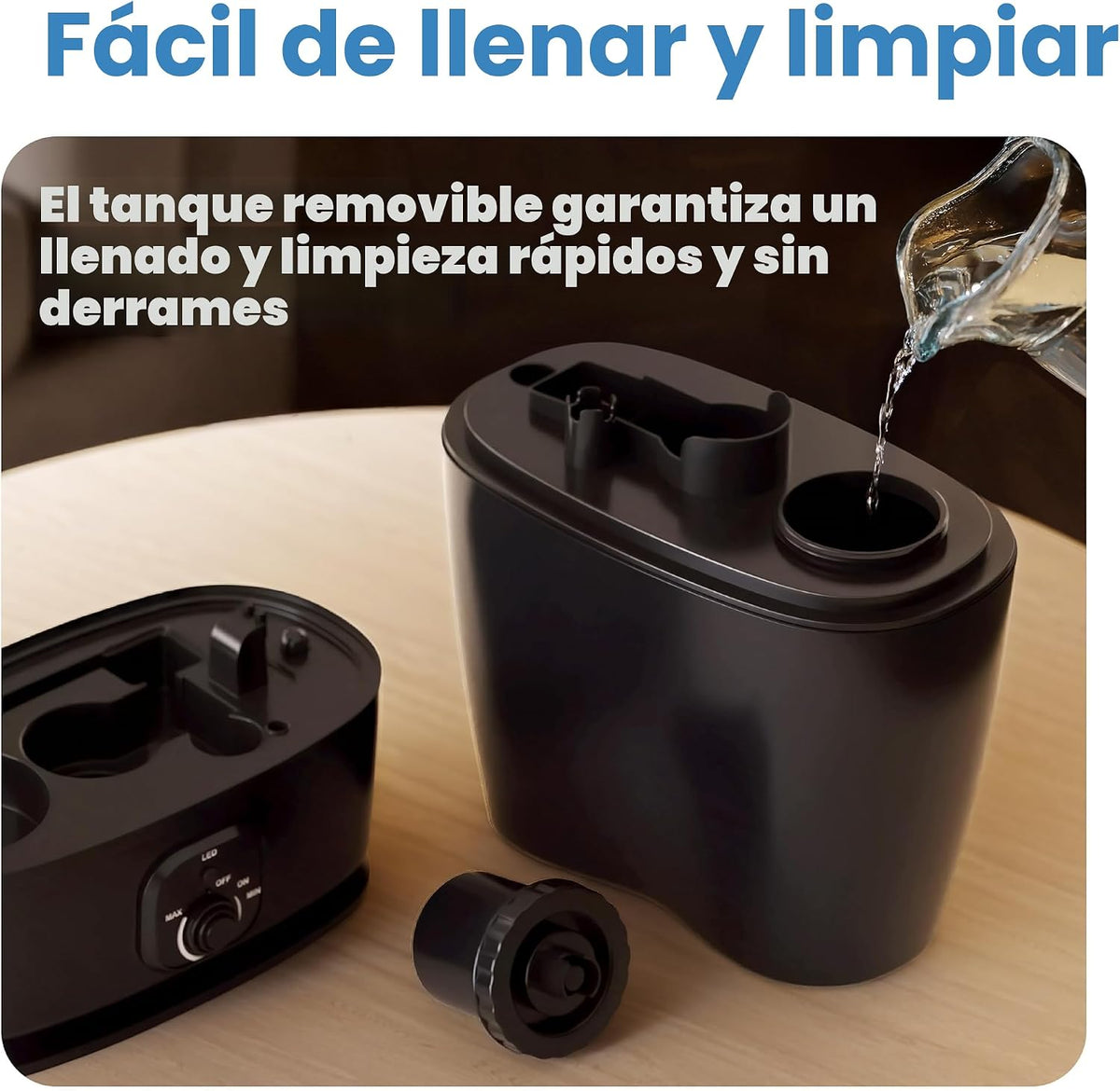 Everlasting Comfort Humidificadores de 6 L para dormitorio, silenci...
