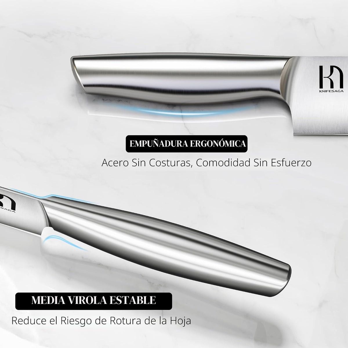 Juego de cuchillos KnifeSaga Premium, juego de bloque de cuchillos...