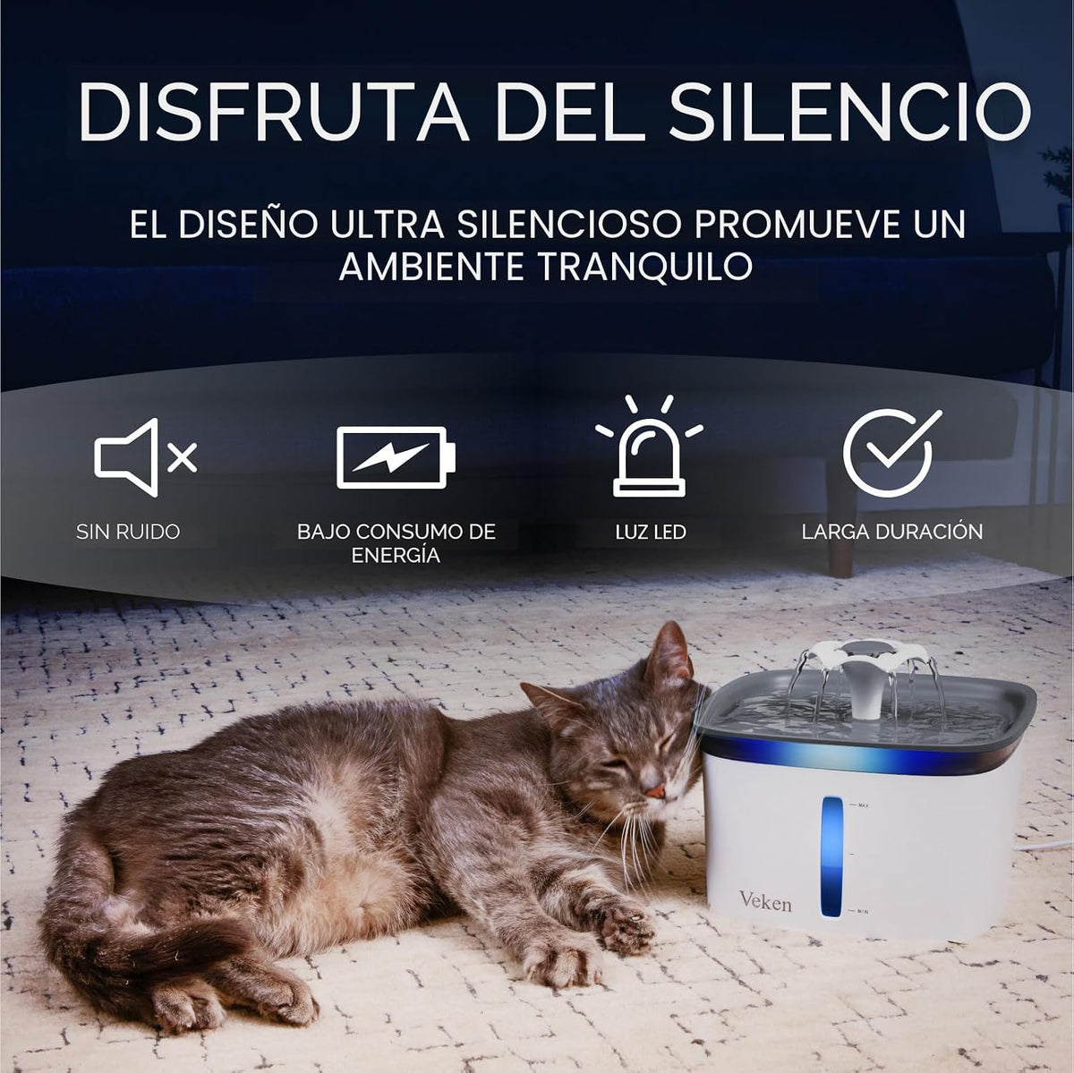 Veken Innovation Award Ganadora de 95 oz\/2.8 L Fuente de agua para...