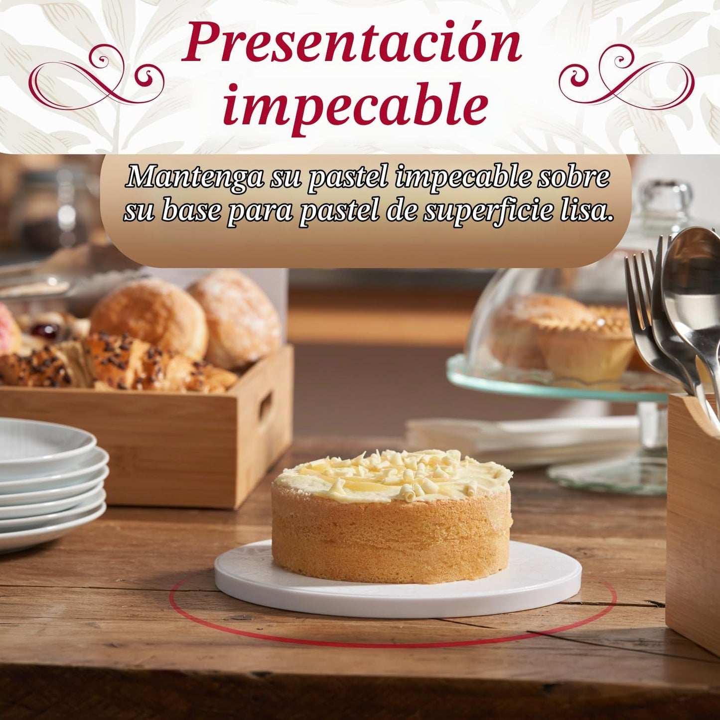 Cakebon - Bases redondas para tortas de 12 pulgadas, color blanco,...