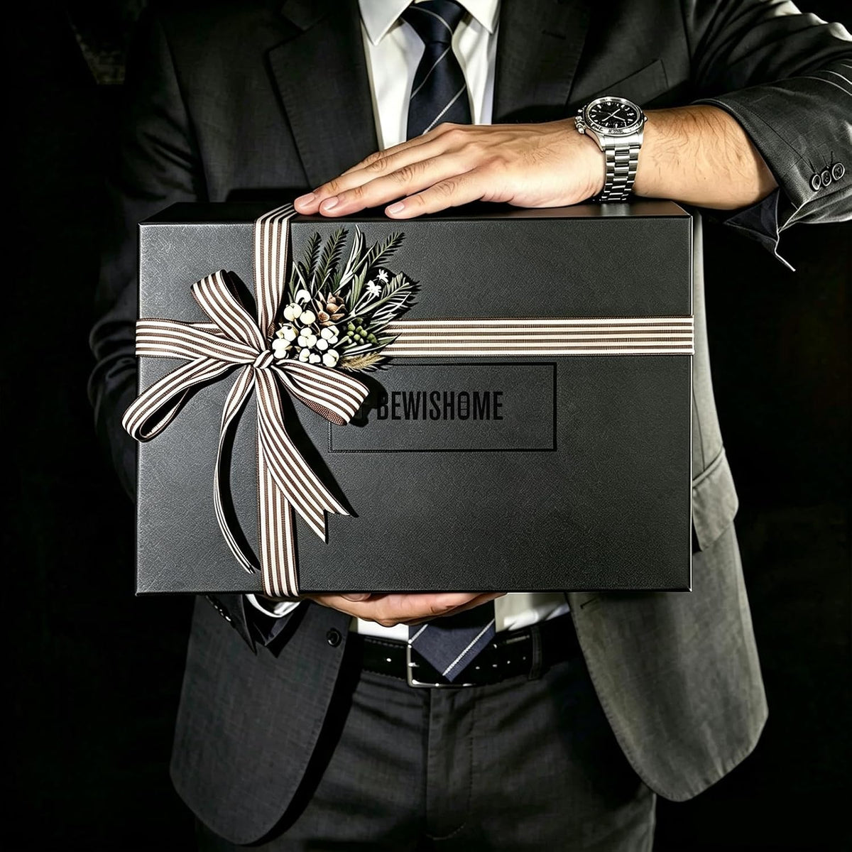 BEWISHOME Estuche para relojes, organizador de caja para relojes de...