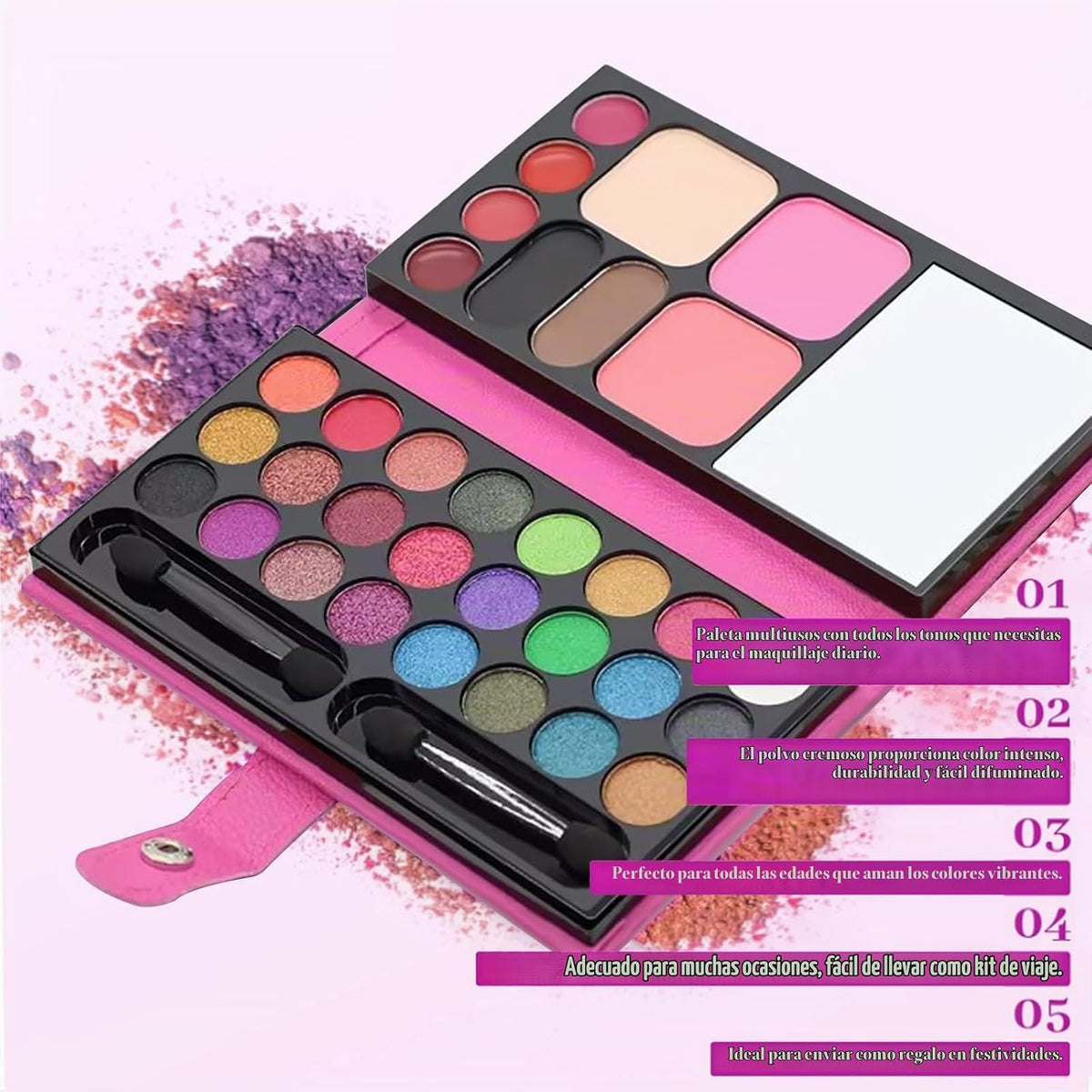 Kit de maquillaje portátil para niñas, lavable, juego de maquillaje...