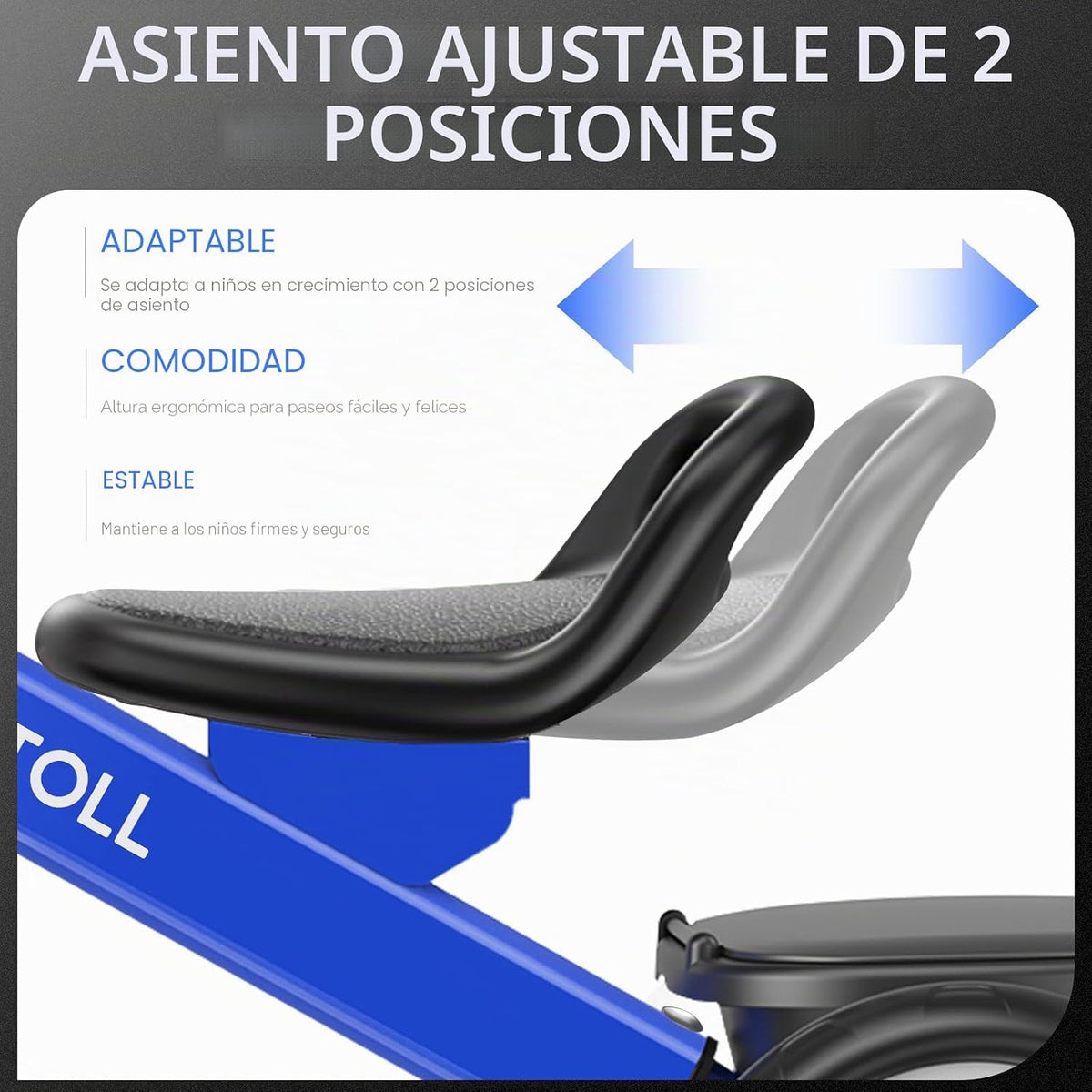 Umatoll Triciclo para Niños de 2 a 5 Años, Bicicleta Ajustable para...