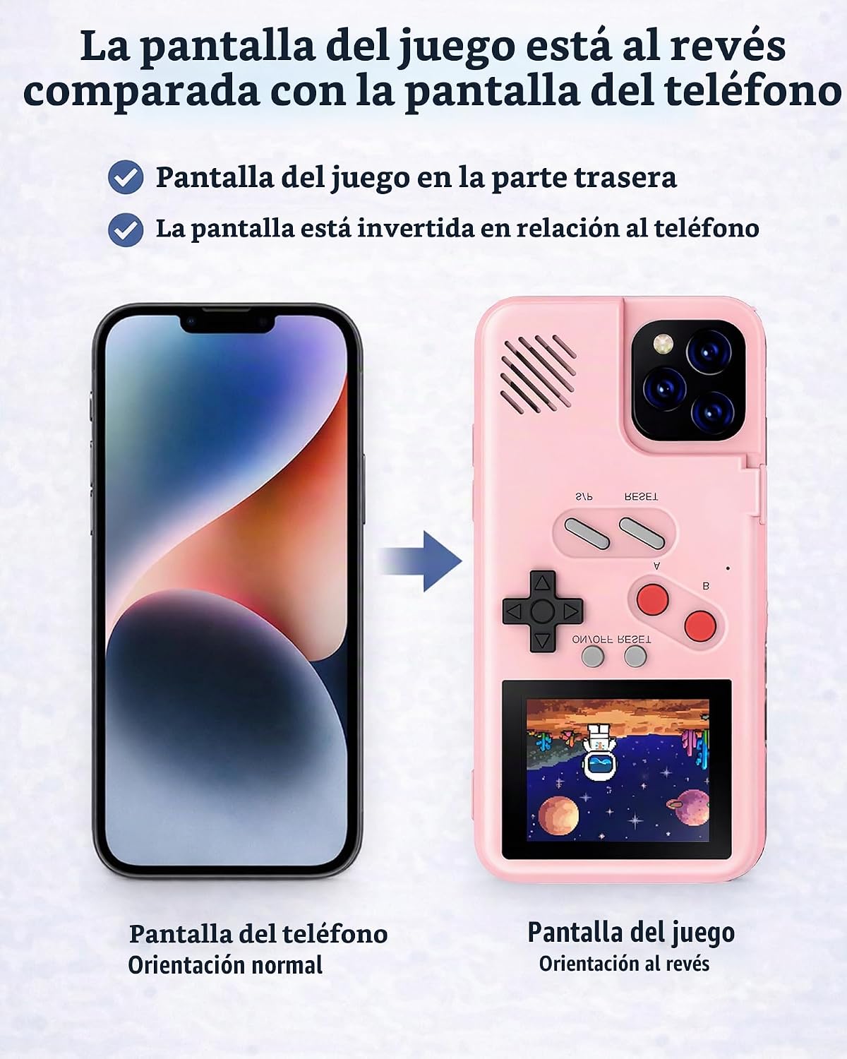 Chu9 Funda para teléfono con videojuegos, 168 juegos pequeños incor...