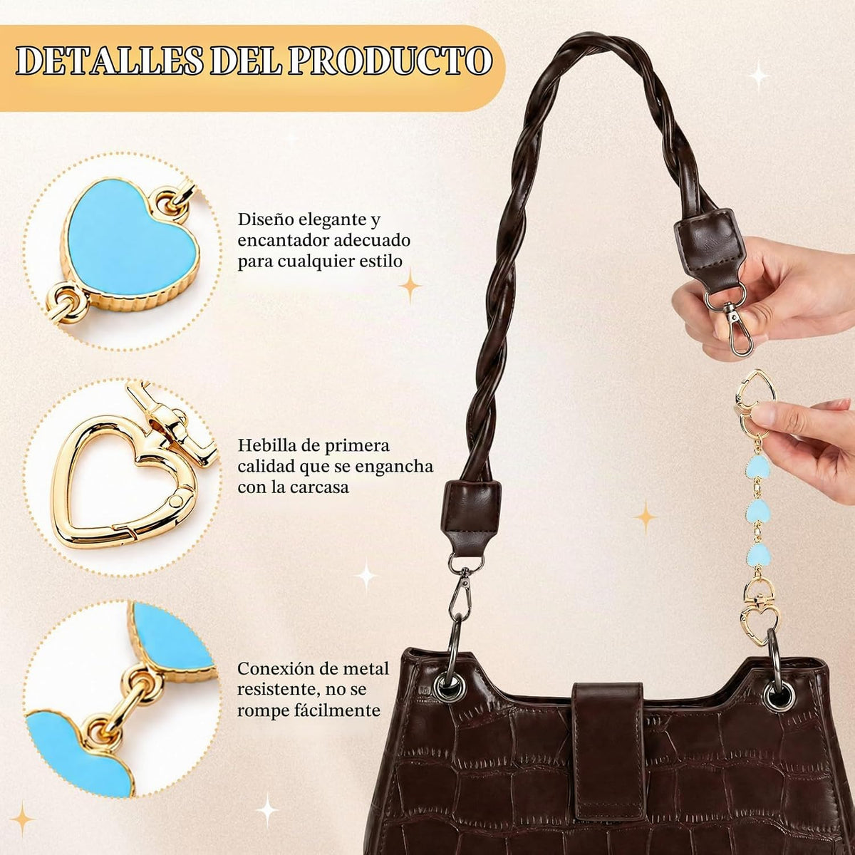 Sylixonae Juego de 7 piezas de accesorios para monedero con extenso...