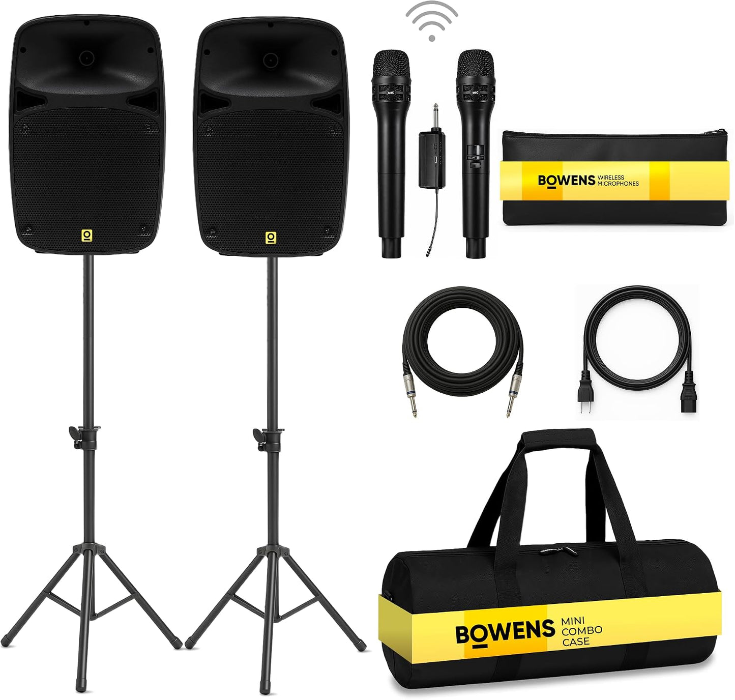 Bowens Sistema PA dual de 8 pulgadas y 400 W - Altavoces portátiles...