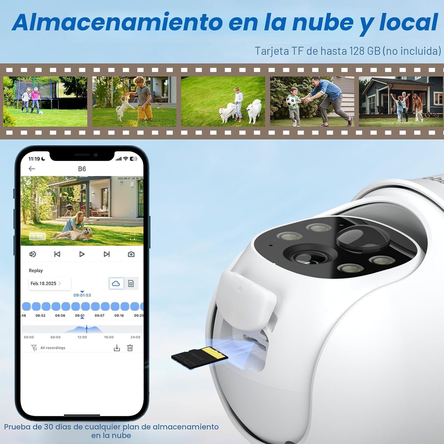 Cámaras 2K para seguridad en el hogar, cámara inalámbrica WiFi de 2...