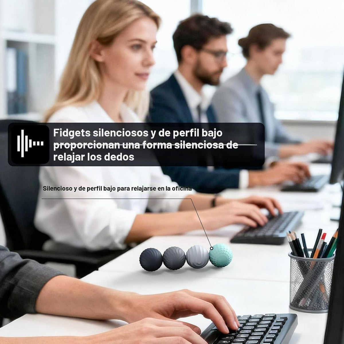 Bomeiyi Bolas magnéticas de silicona para adultos y adolescentes, j...