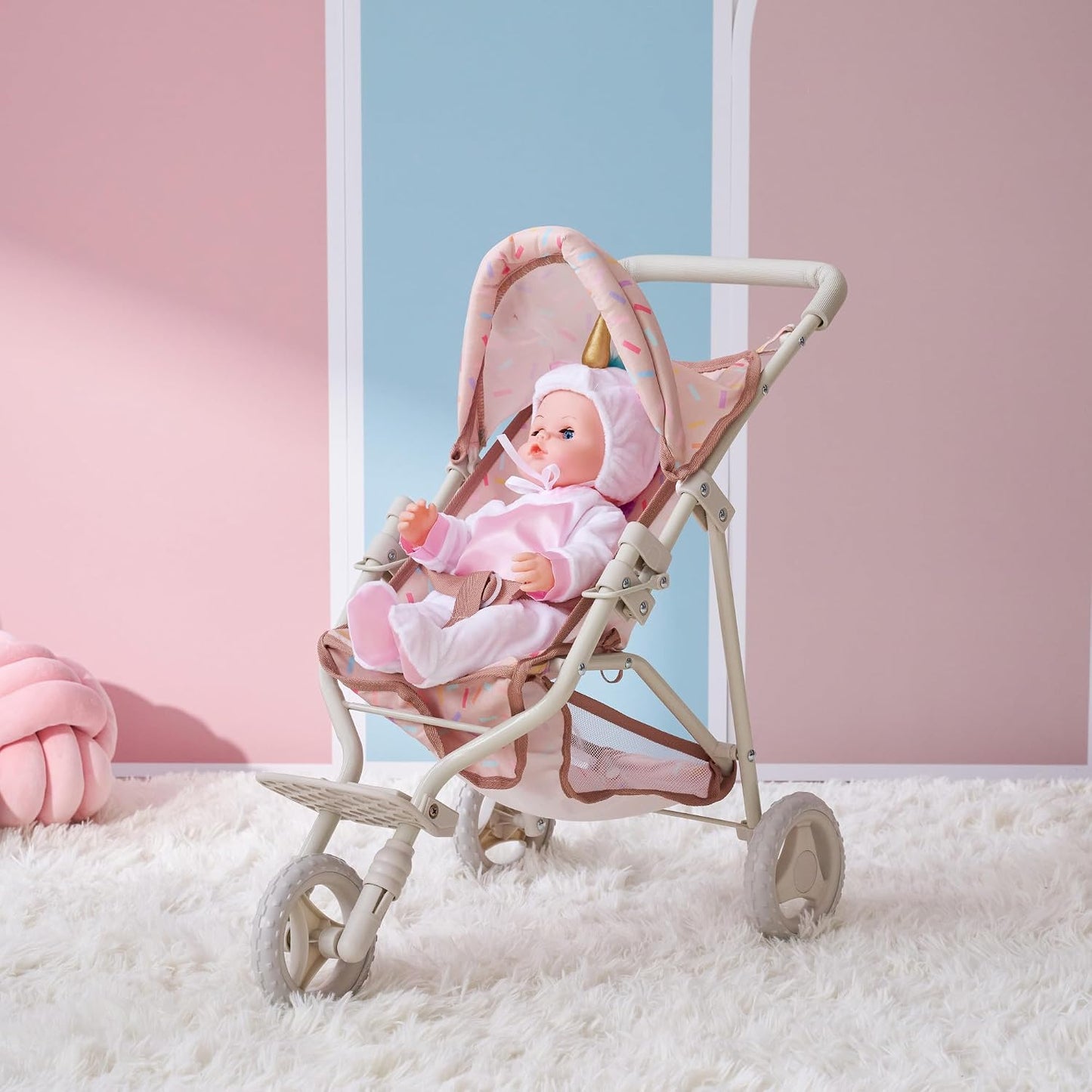 Olivia's Little World Cochecito para Muñecas Bebé con Toldo y C...