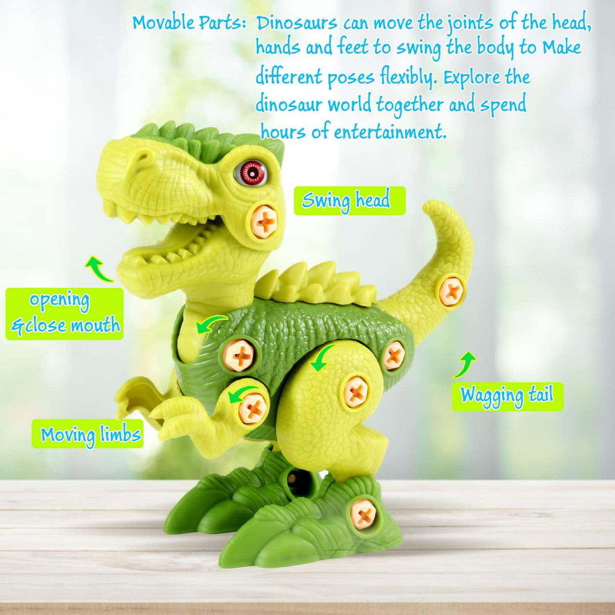 FREE TO FLY Juguetes de dinosaurio para niñas de 3, 4, 5, 6 años, j...