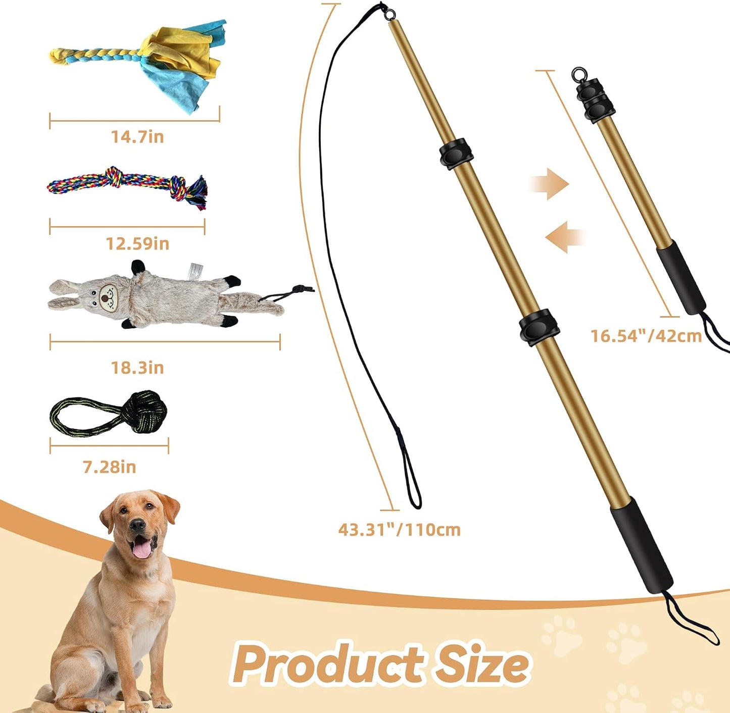 AmaCielo Poste de coqueteo para perros, juguetes interactivos de ti...