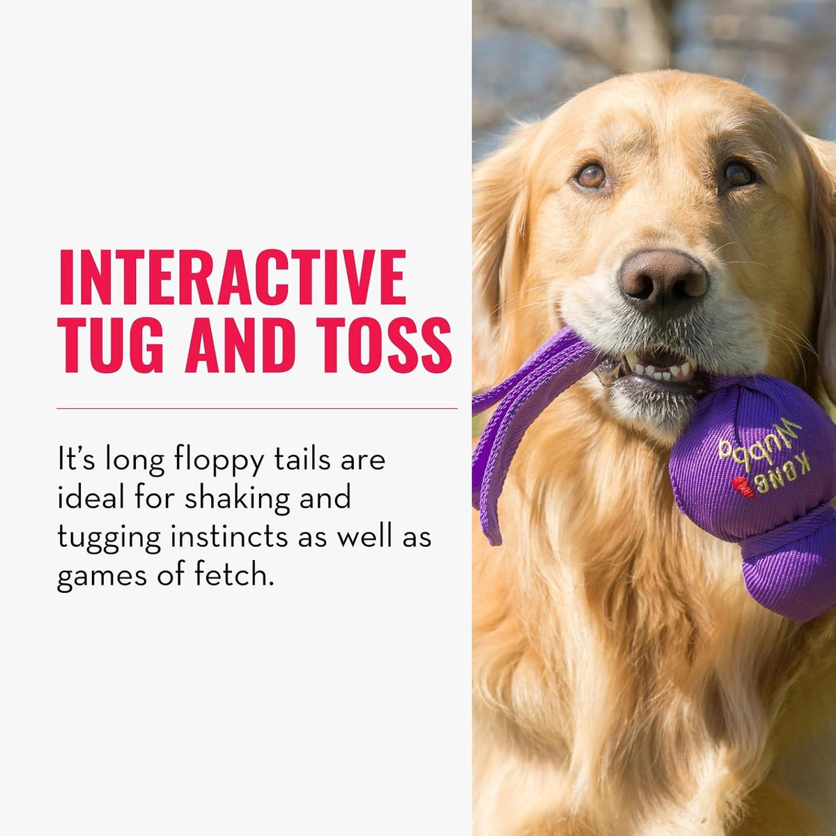 KONG Wubba - Juguete para perros de tira y afloja y atrapa \u2013 S...