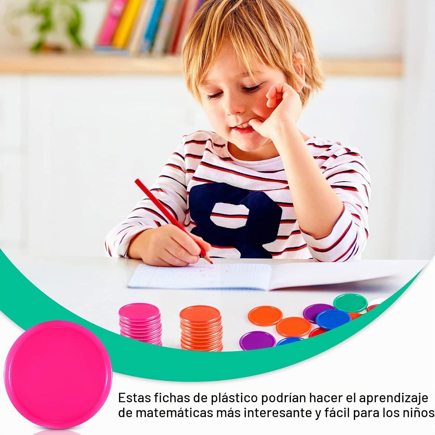 Coopay 5000 fichas de bingo de 1 pulgada a granel, marcadores de bi...