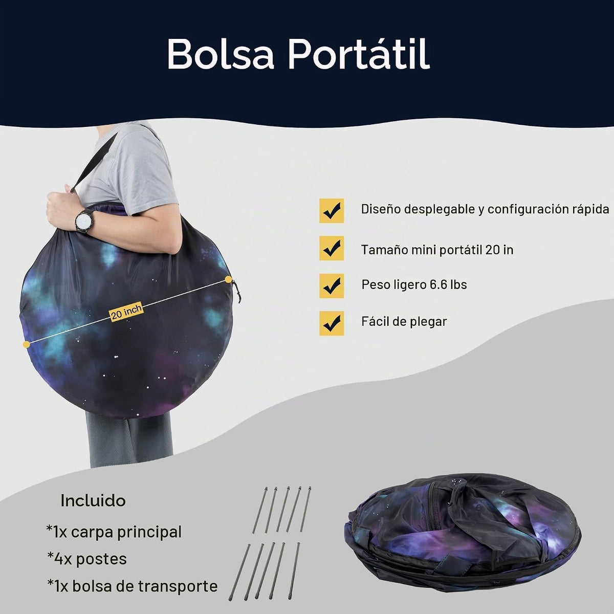 Poray - Tienda de campaña de privacidad para bebé, para cuna de dor...