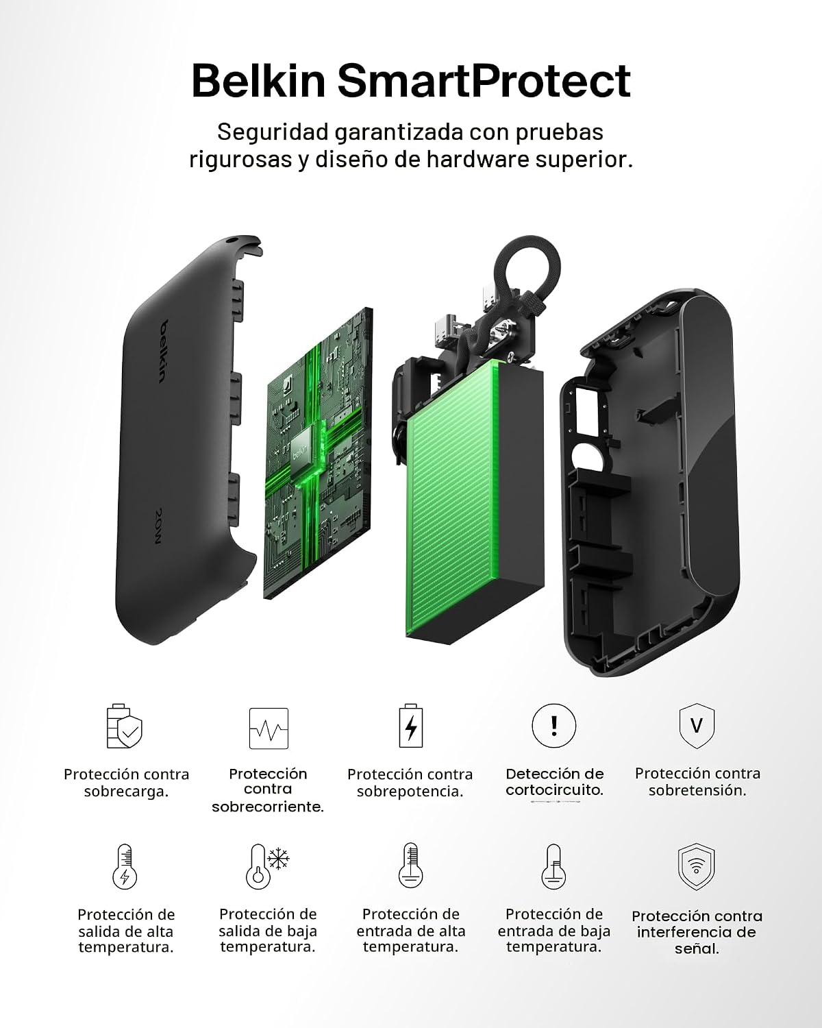 Belkin Cargador portátil, banco de energía USB-C delgado de 10,000...
