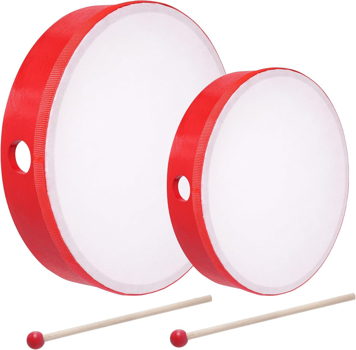 Nydotd Juego de tambor de mano profesional de 10 pulgadas y 8 pulga...