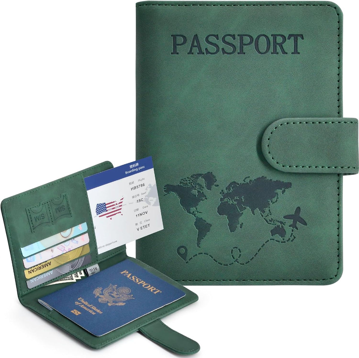 Soporte para pasaporte, funda para pasaporte con ranura para tarjet...