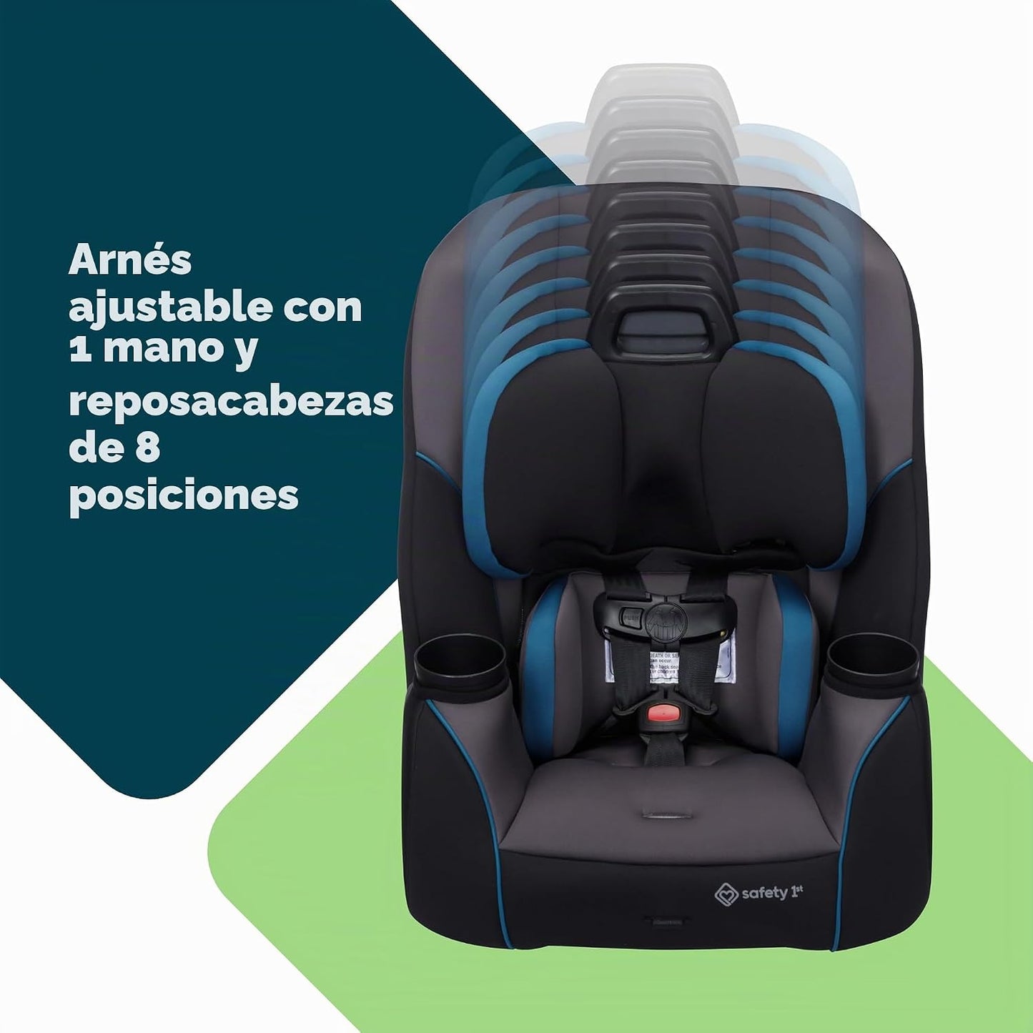 Safety 1st Crosstown - Asiento convertible todo en uno delgado para...