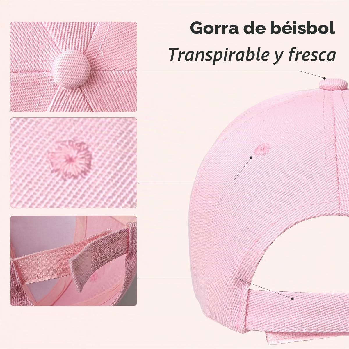 BUDUBIBI Gorra de béisbol con diamantes de imitación para mujer, go...