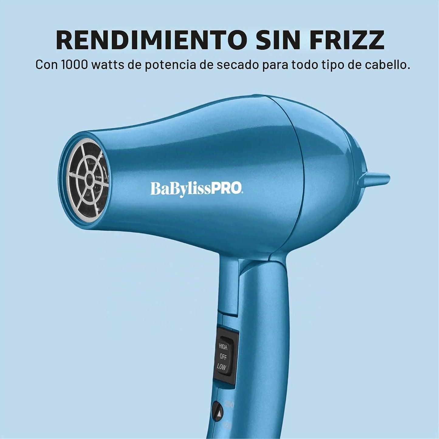 BaBylissPRO Secador de pelo de viaje Nano Titanium, secador profesi...