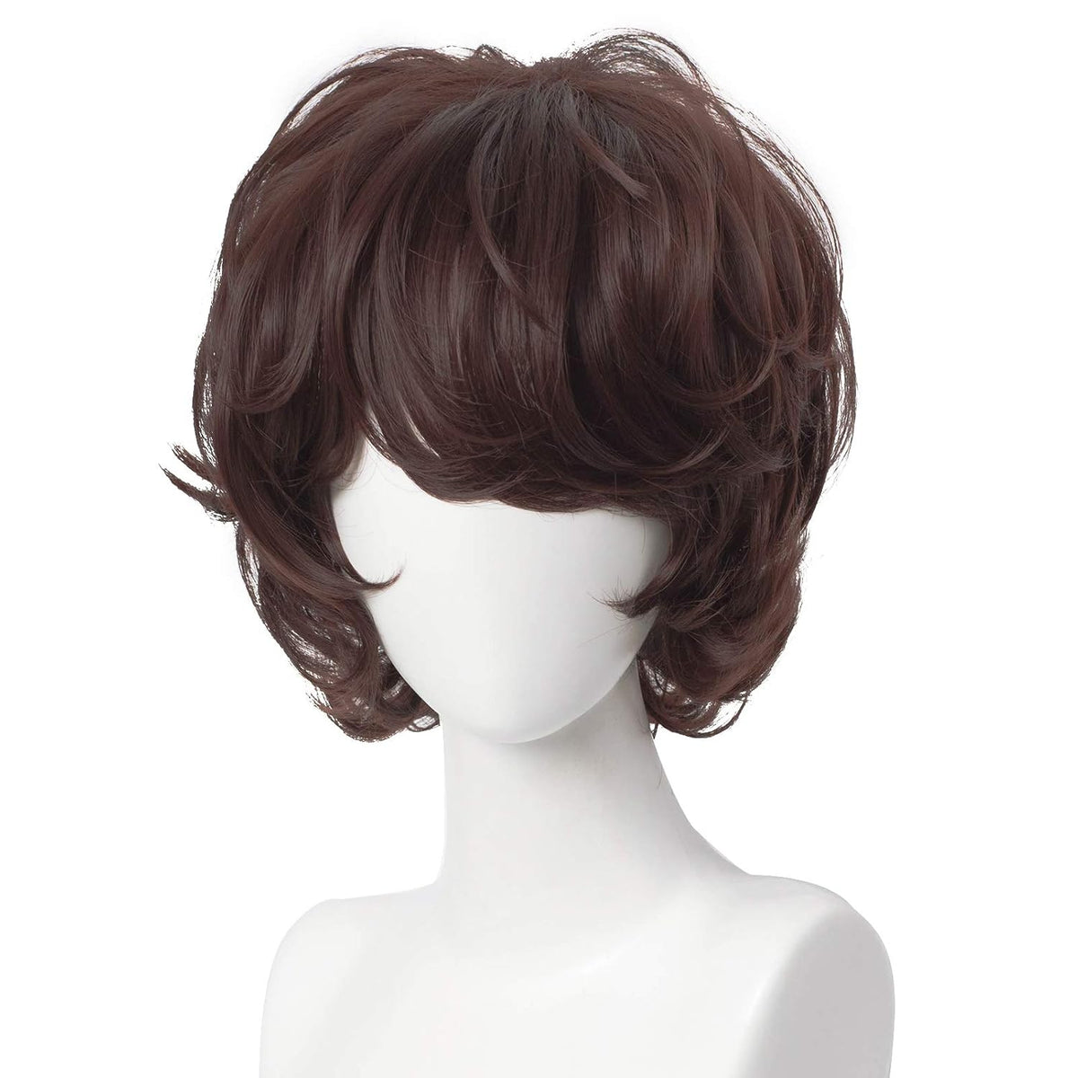 Alacos Tubbo Style Short Brown Curly Cosplay Peluca para Hombres |...