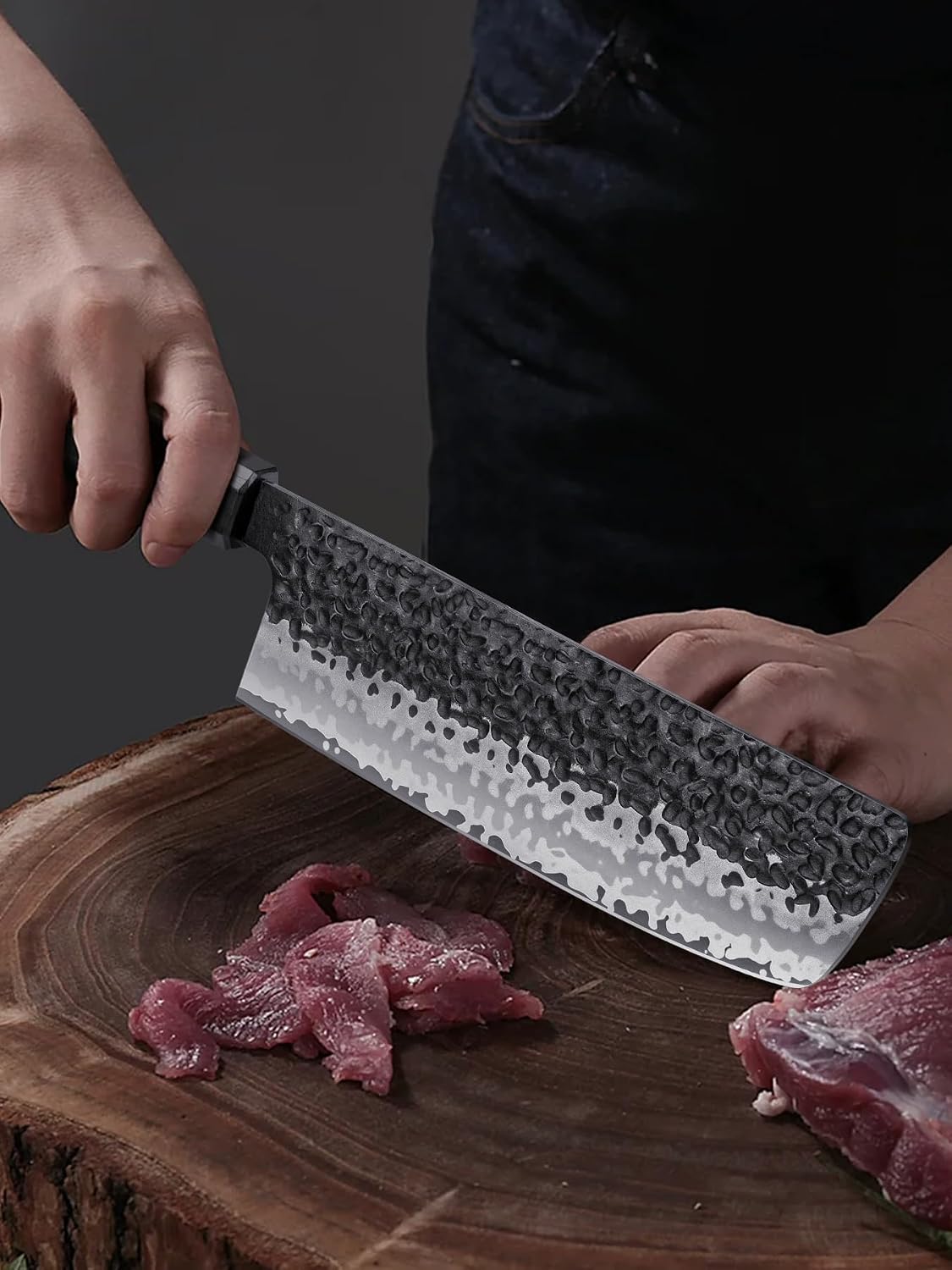 HOSHANHO Cuchillo Nakiri de 7", navaja de afeitar hecha a mano...