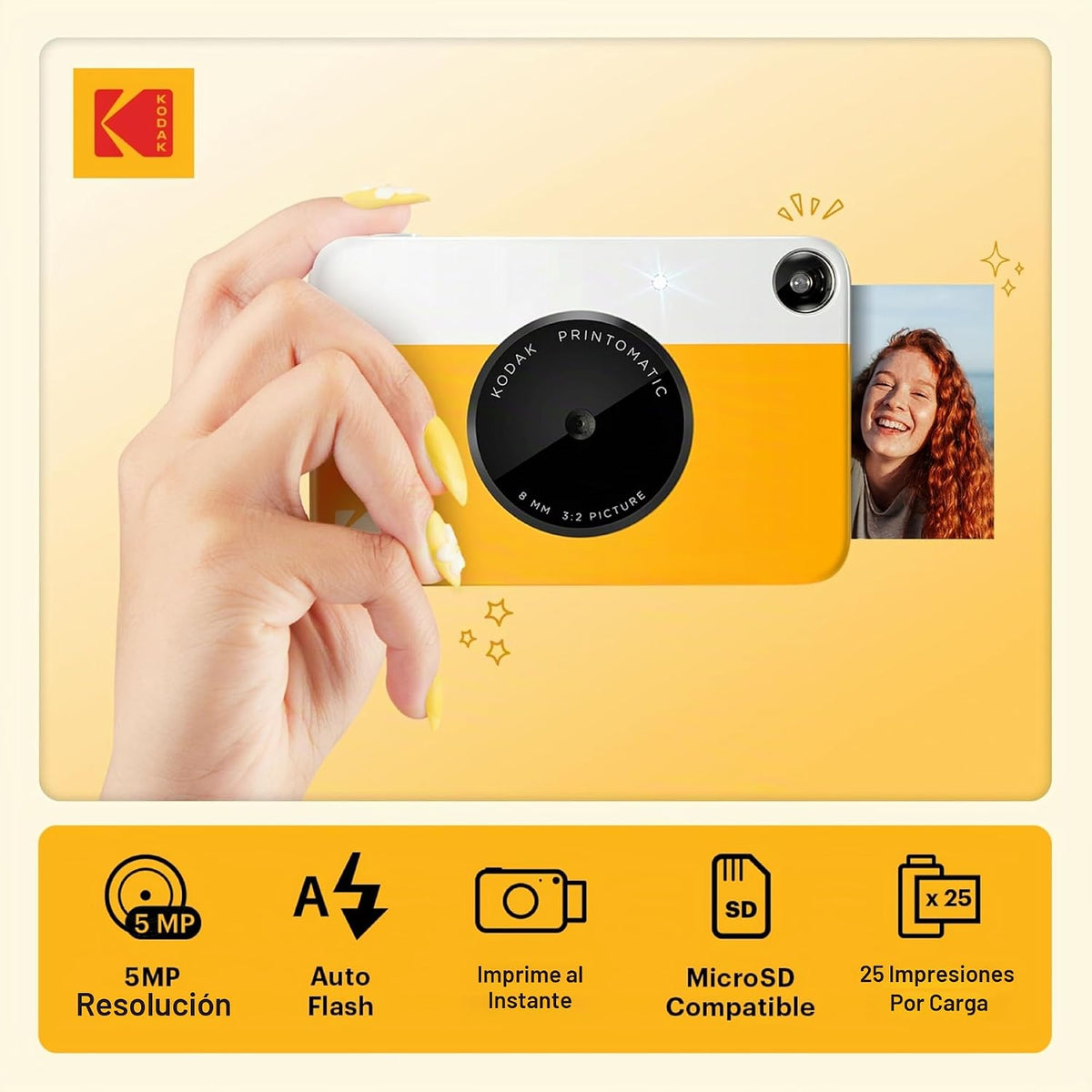 KODAK Printomatic - Cámara digital de impresión instantánea a todo...