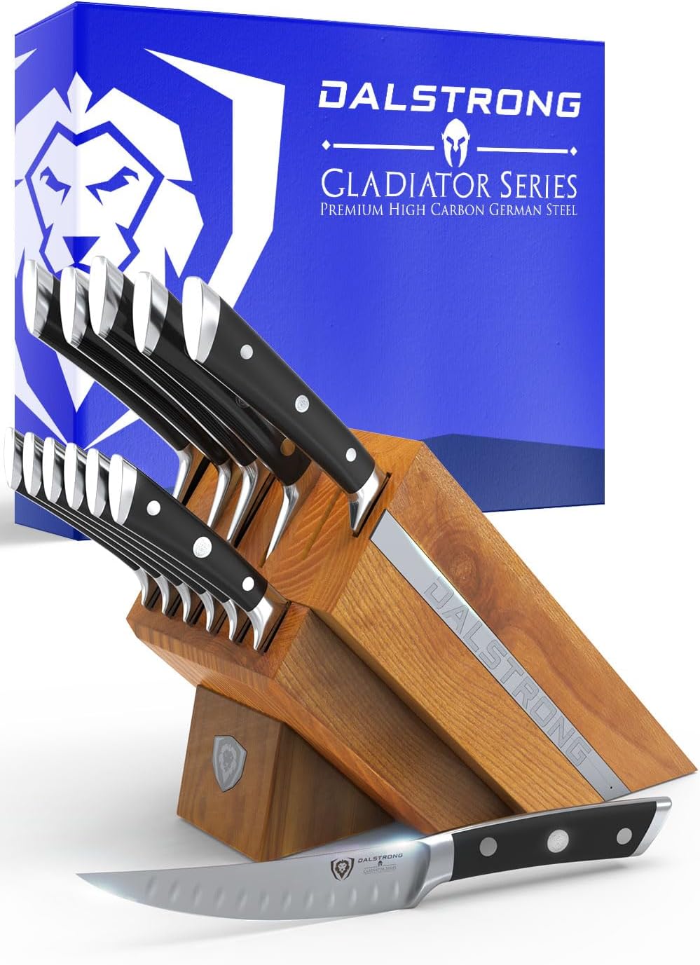Dalstrong Juego de bloques de cuchillos Elite de 12 piezas, acero a...
