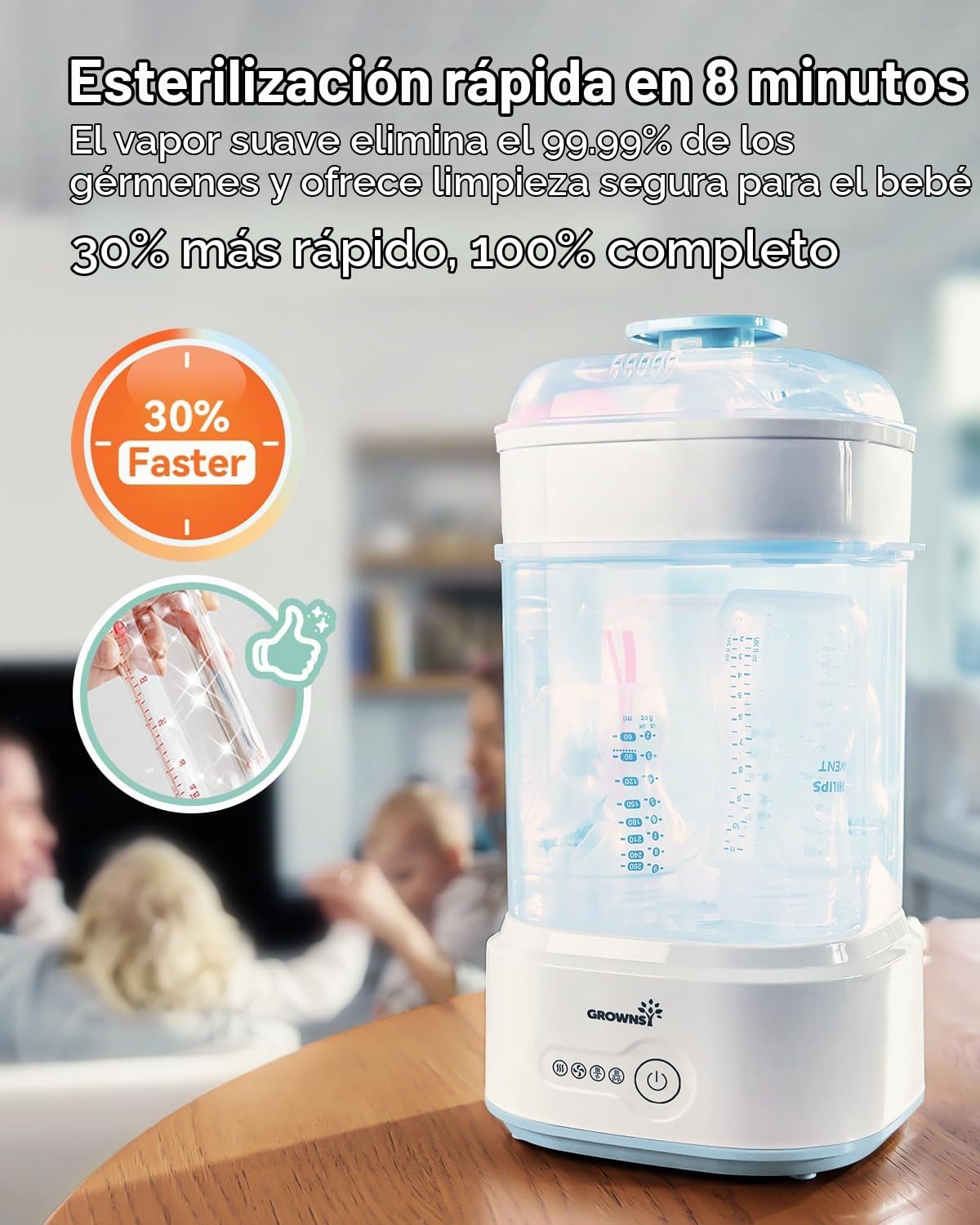 Esterilizador y Secador de Biberones, Esterilizador Eléctrico Compa...