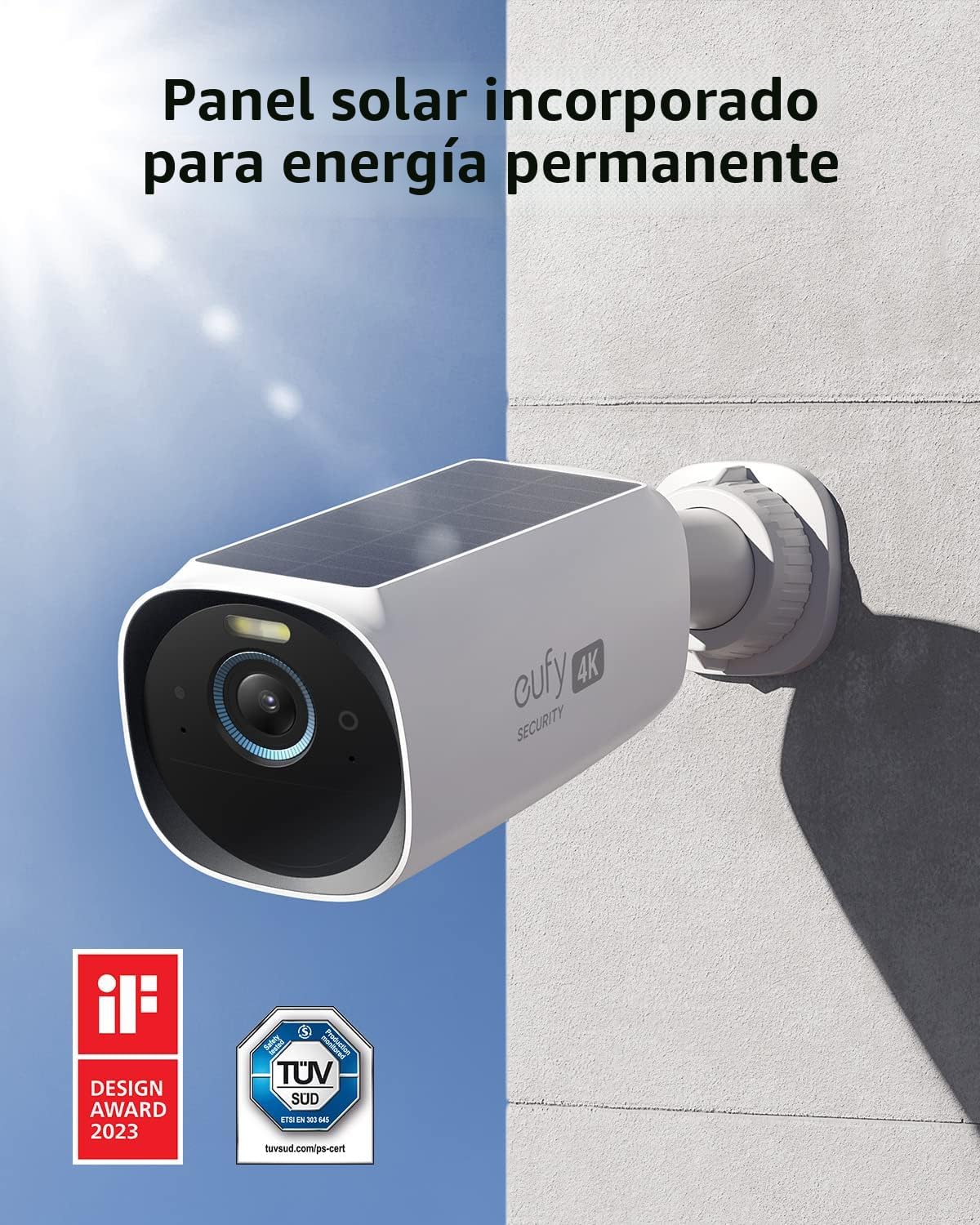 eufy Security eufyCam S330 (eufyCam 3), kit de 4 cámaras, 4K Solar...