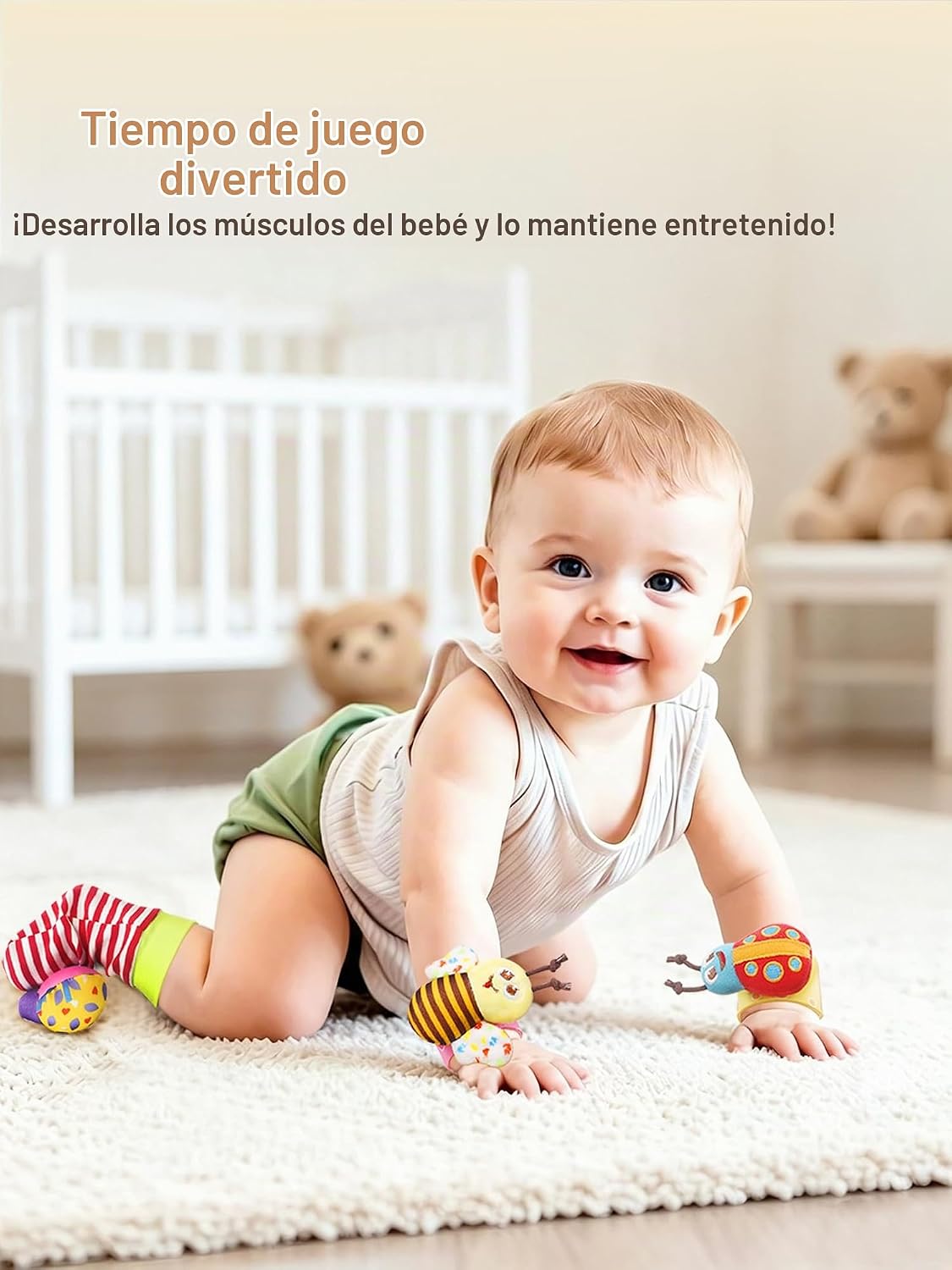 Bloobloomax Juego de calcetines de sonajero de muñeca y buscador de...