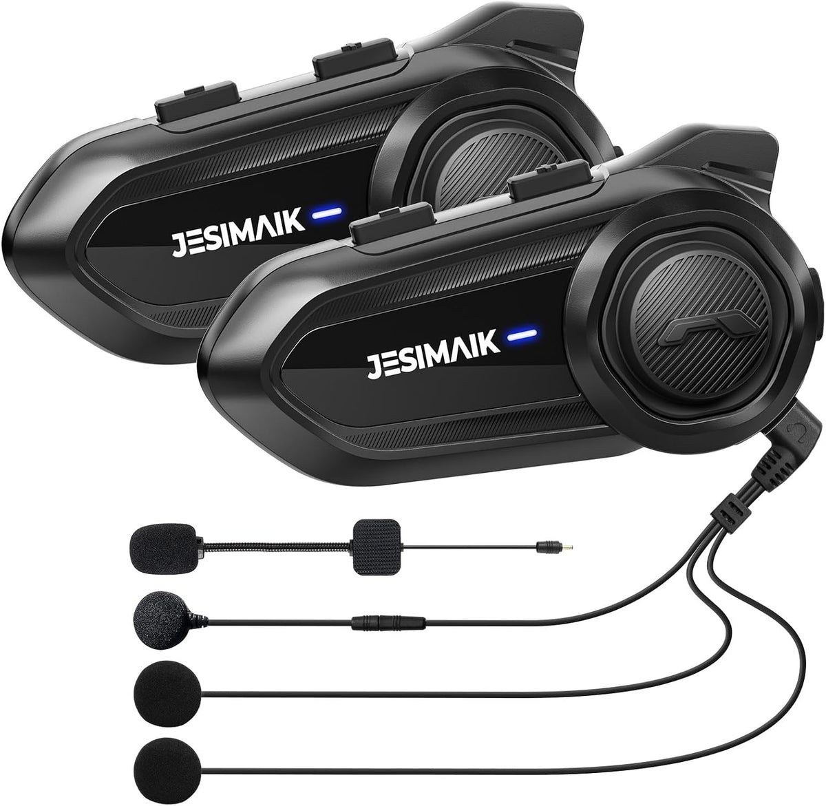 JESIMAIK Auriculares Bluetooth para motocicleta, sistema de comunic...