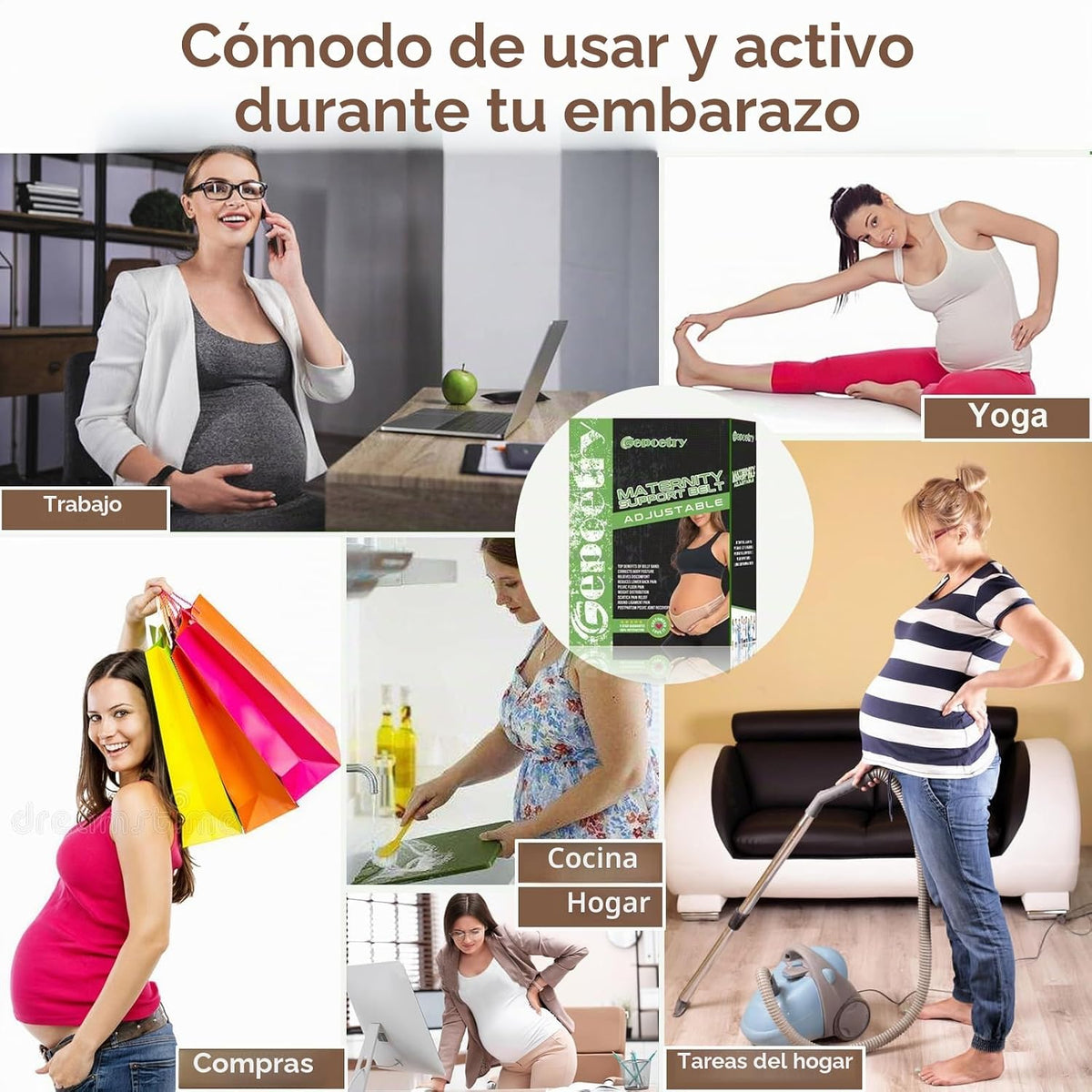 Gepoetry Banda de vientre de maternidad para mujeres embarazadas |...
