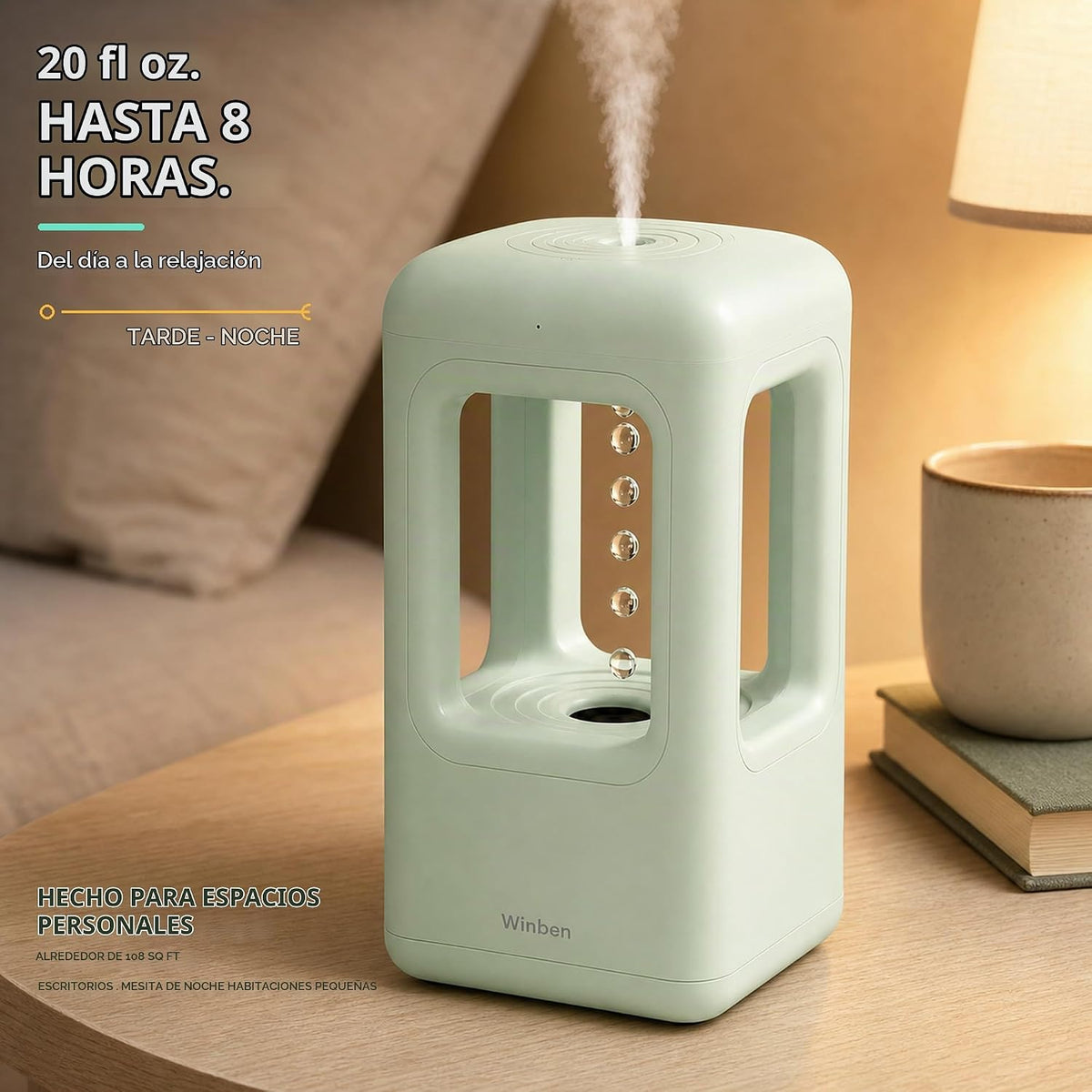 Mini humidificador antigravedad de 0.6L, humidificador de niebla fr...