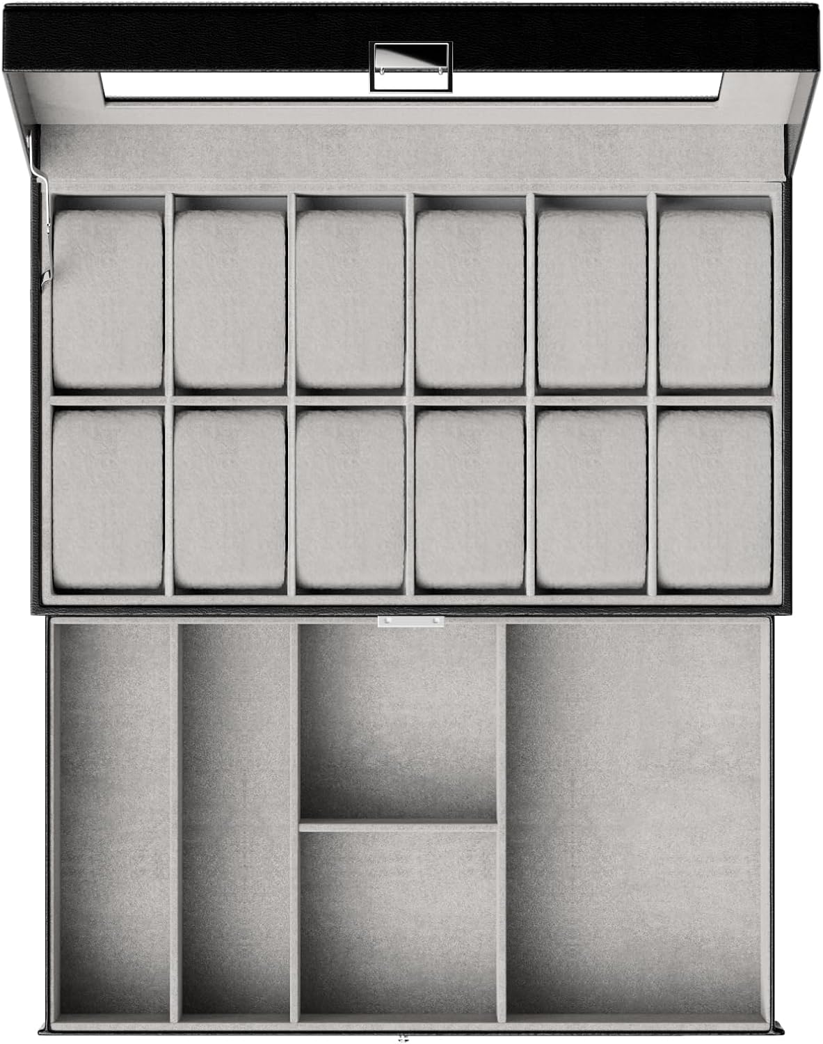 ProCase Caja de reloj, caja de reloj para hombre de 12 ranuras con...
