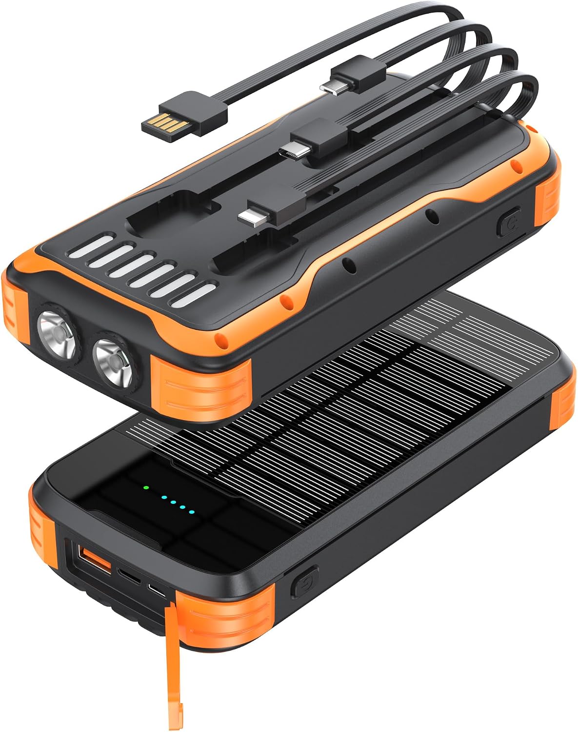 MINRISE Banco de energía solar de 40000 mAh, cargador portátil PD d...