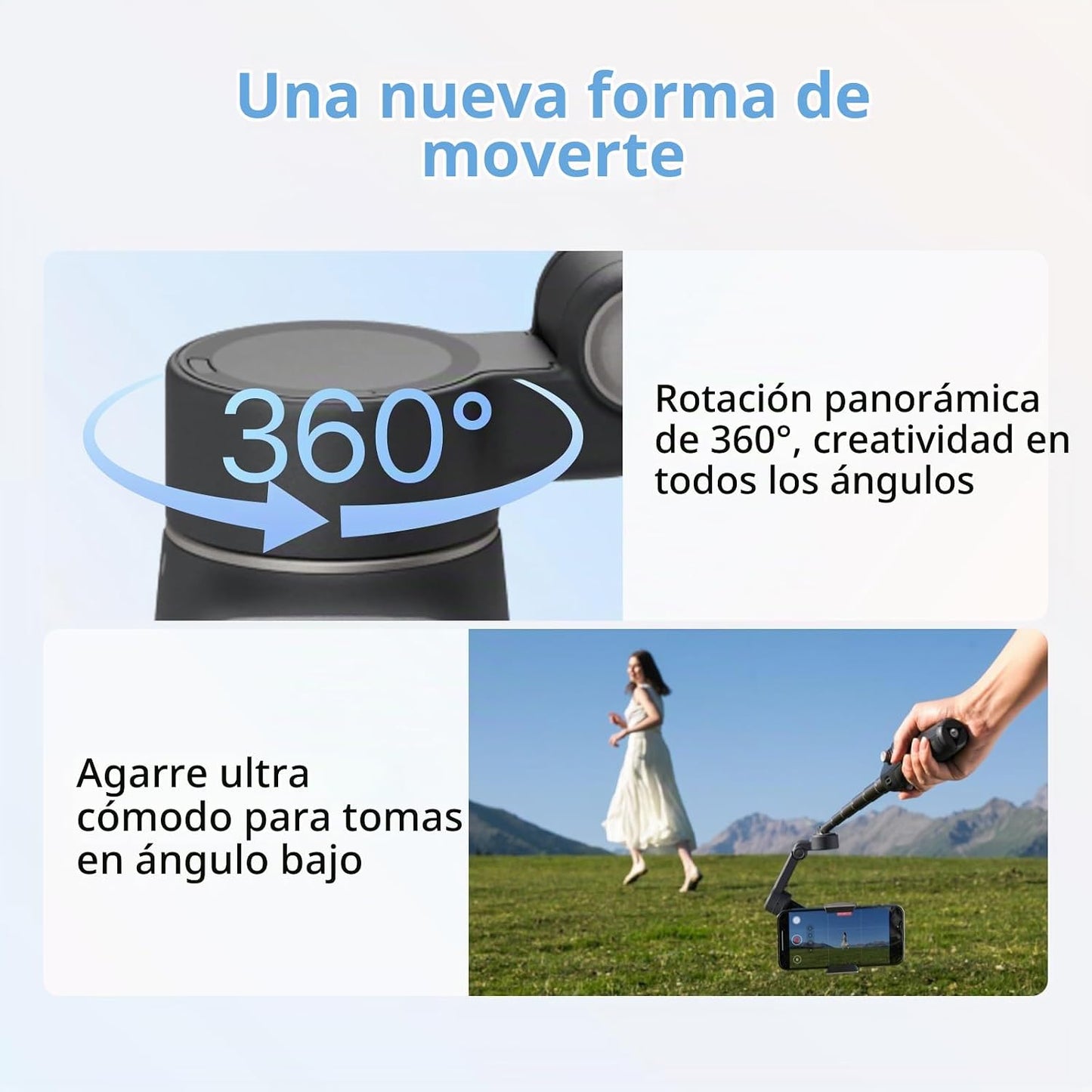 DJI Osmo Mobile 8 Standard Combo, estabilizador cardán para teléfon...