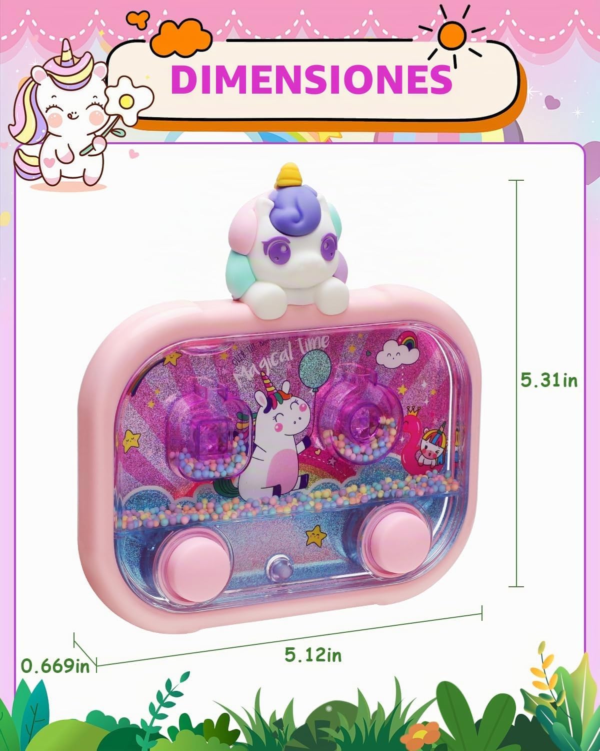 Givzan Juego de agua portátil con luz \u2013 Juego de objetivo de p...