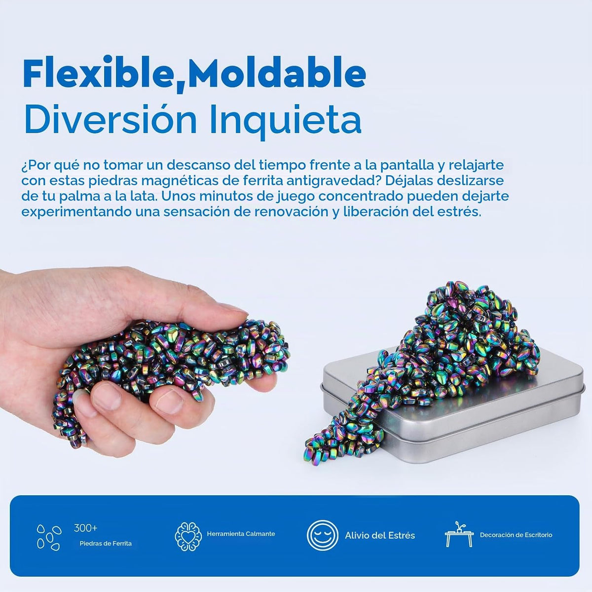 DYRDM Masilla de ferrita 300+ colorido, accesorio de escritorio par...