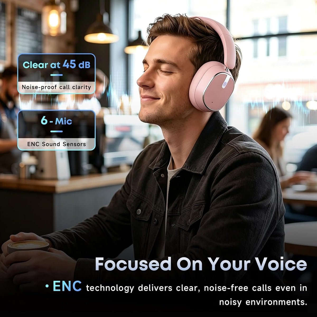 Auriculares Bluetooth con cancelación activa de ruido, auriculares...