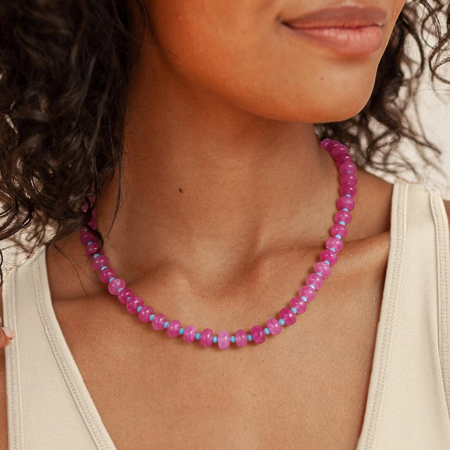 KELORIS PATH Collares de piedras preciosas con cuentas para mujer,...