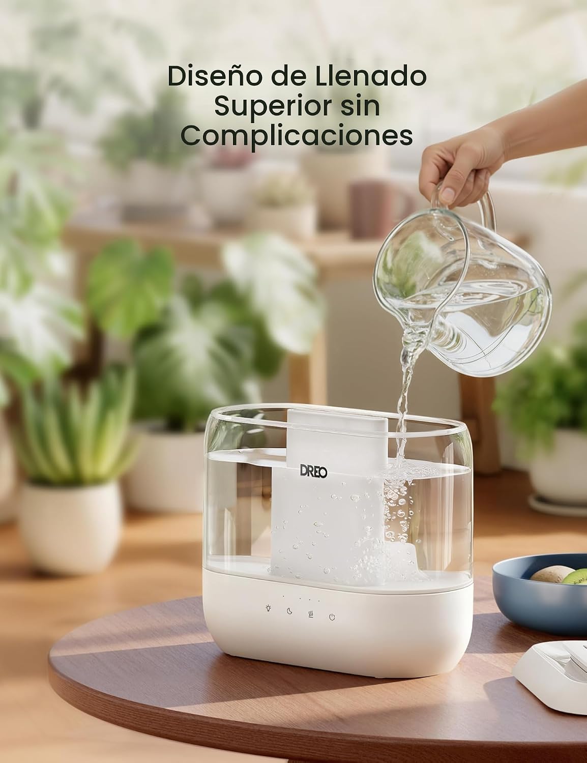 Dreo Humidificadores para dormitorio, llenado superior de 4L para h...