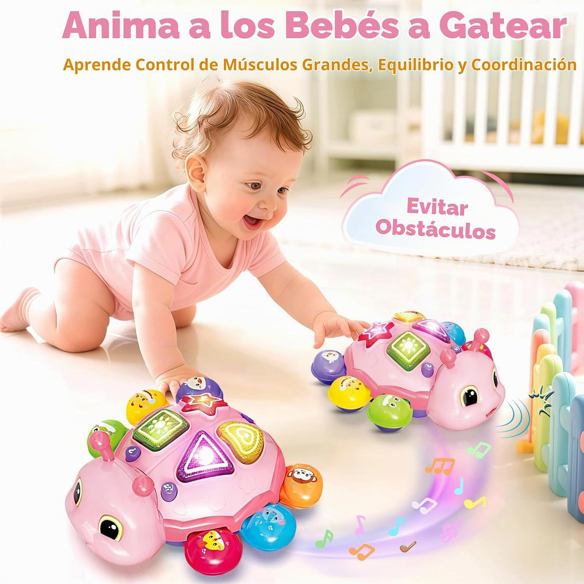 Juguetes para gatear bebés de 6 a 12 meses, juguetes musicales para...