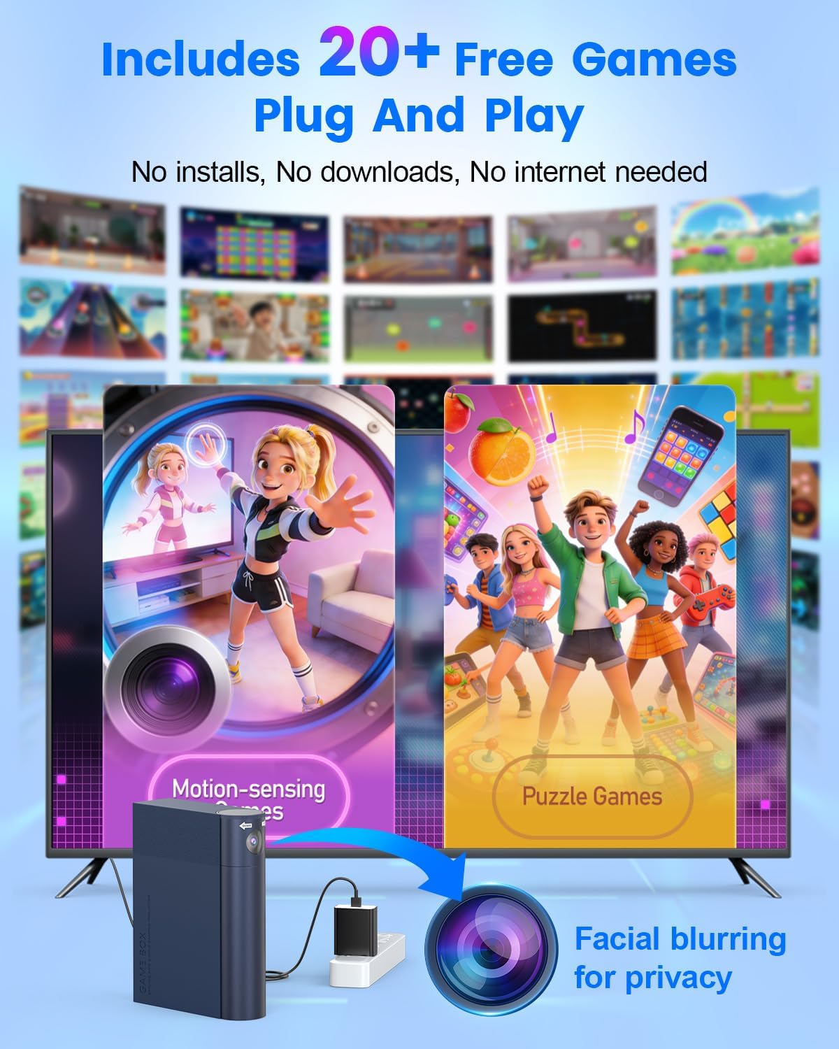 MetFut Consola de juegos AR Motion para niños: sistema de juego de...