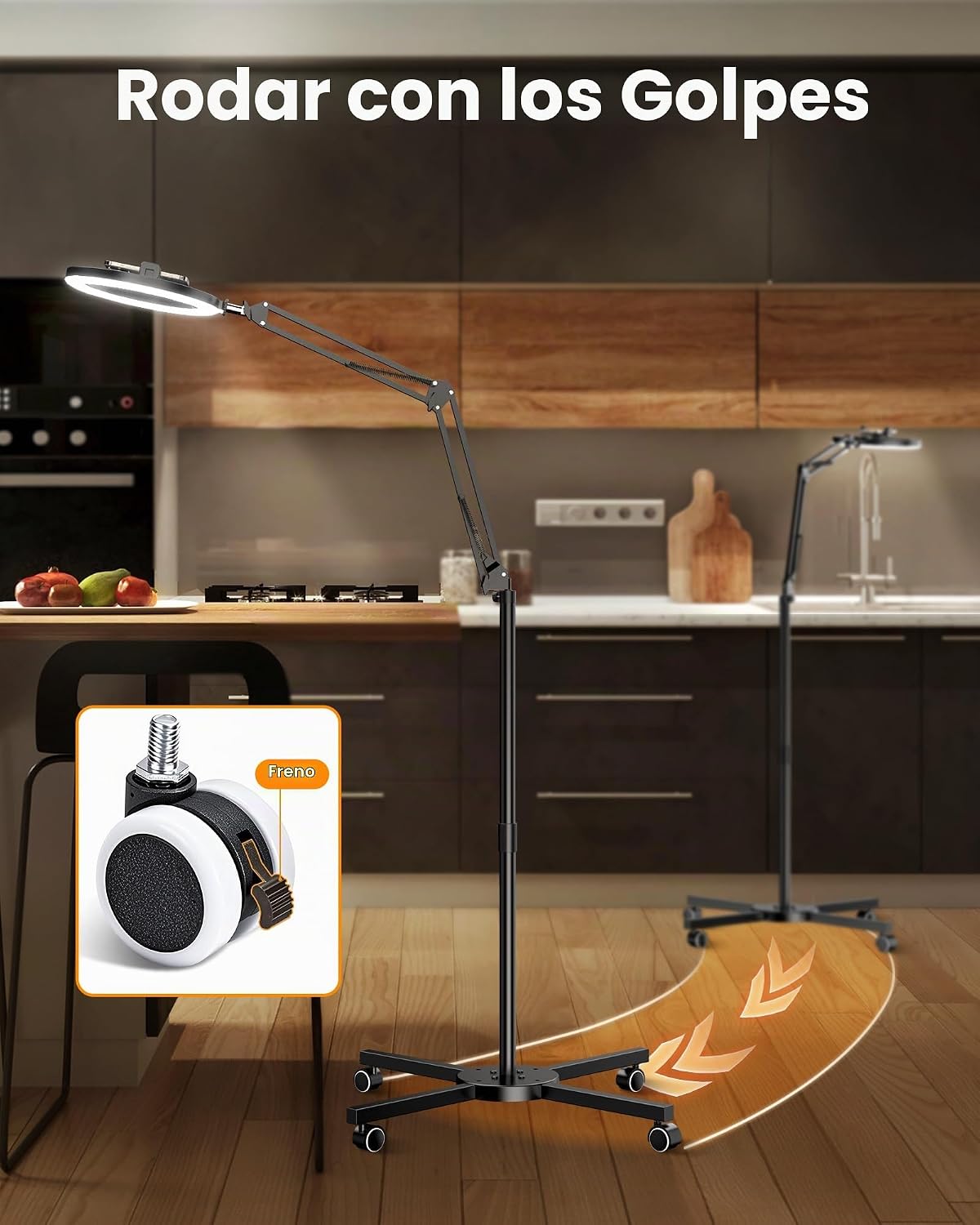 LUXSURE Trípode de Luz de Anillo para iPhone con Luz, Soporte de Cá...