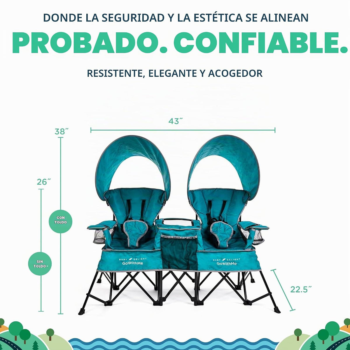 Baby Delight Go with Me Duo Deluxe - Silla portátil para niños, asi...