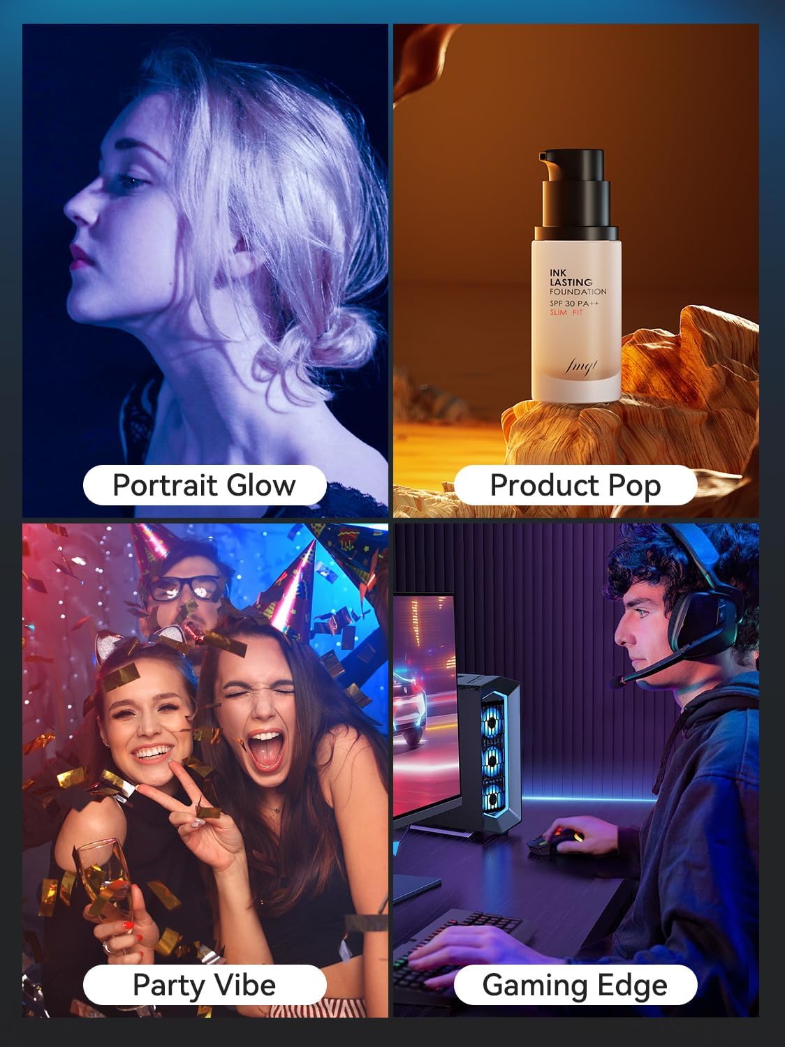 Luz para selfie recargable con clip para teléfono, luz LED portátil...
